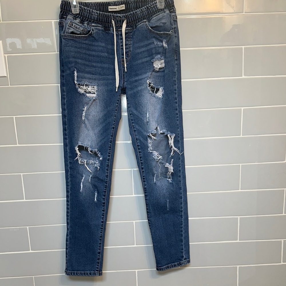 Bluenotes Low Rise Crop Boyfriend Jogger Jeans